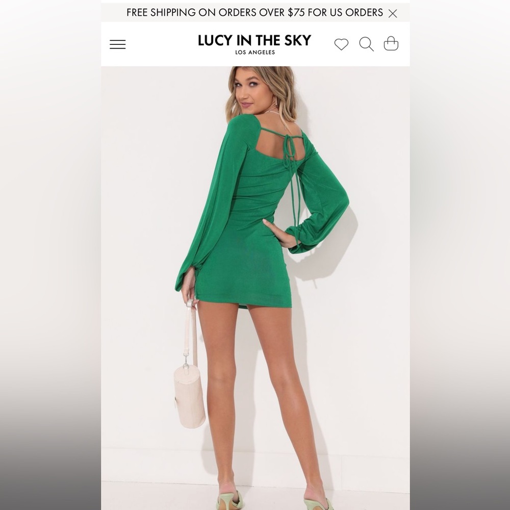 Lucy in the Sky Shantelle Dress in Bright Green
